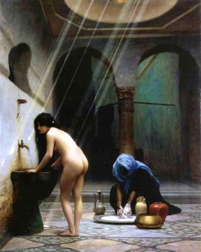 A Moorish Bath aka Turkish Woman Bathing 1870 by Gerome - AmorArt