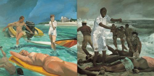 A Visit to - A Visit From - The Island, 1983 - Painting Oil on Canvas by © Eric Fischl - AmorArt