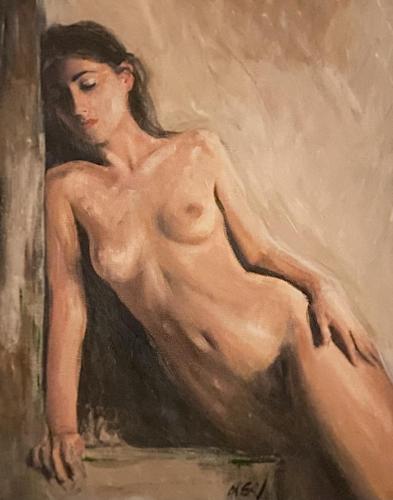 A new love - Nude and erotic original painting by © William Oxer - AmorArt