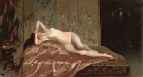 A reclining nude *41 x 73,8 cm