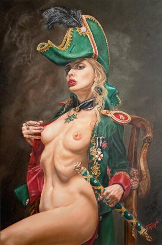 ALLA GUERRA COME LA GUERRA IV - Painting Oil on Canvas by © Victor Fomyn - AmorArt