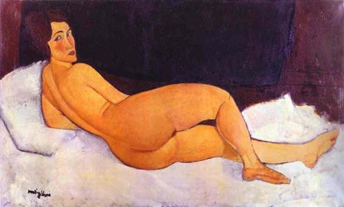AMEDEO MODIGLIANI, NUDE LOOKING OVER RIGHT SHOULDER - AmorArt