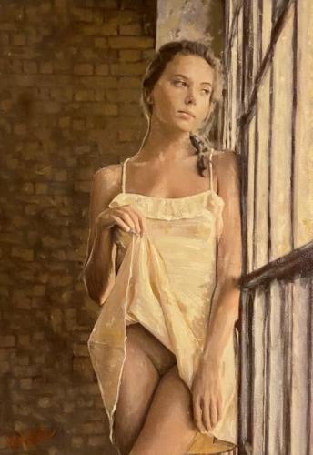 ARTFUL PLAYFULNESS - Nude and erotic original painting by © William Oxer - AmorArt