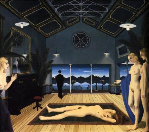 Abandonment - Oil Painting by © Paul Delvaux - AmorArt