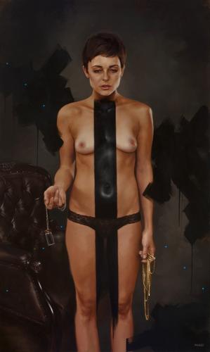 All Across I - Painting oil on canvas by © Aaron Nagel - AmorArt
