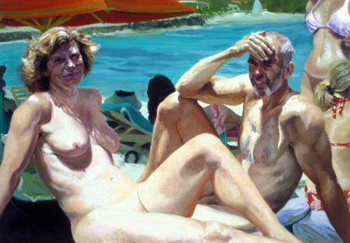 Andy and Christine, 2004 - Painting Oil on linen by © Eric Fischl - AmorArt