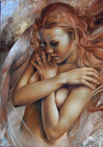 Angel 2 2009 - Painting oil on canvas by © Arthur Braginsky - AmorArt