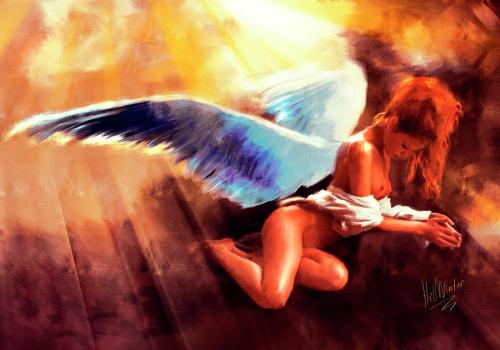 Angel - Digital Painting by © Hell Winter