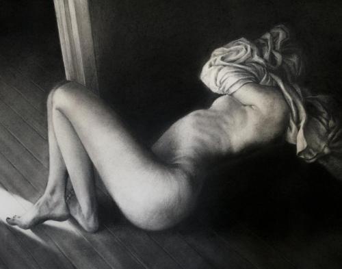 Artwork by © Reuben Negròn - Morganne De Toi - Falling against myself (Untitled Morganne nº3) - AmorArt