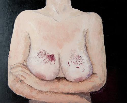 BEATINGS OF THE HEART - Painting oil on canvas by © Tatiana von Tauber - AmorArt