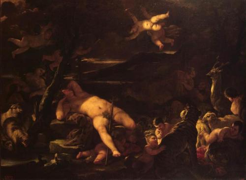 Bacco giovane che dorme di Luca GiordanoLuca Giordano (Napoli, Italia, 1634-1705), noto anche con il suo nome castigliano Lucas Jordán , fu un maestro del barocco italiano...