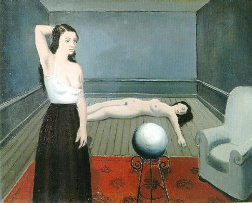Ball - Oil Painting by © Paul Delvaux - AmorArt