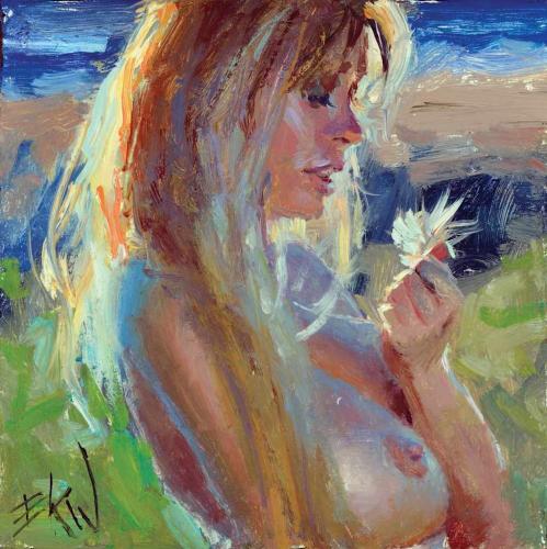 Beach Blossom - Painting by © Eric Wallis - AmorArt