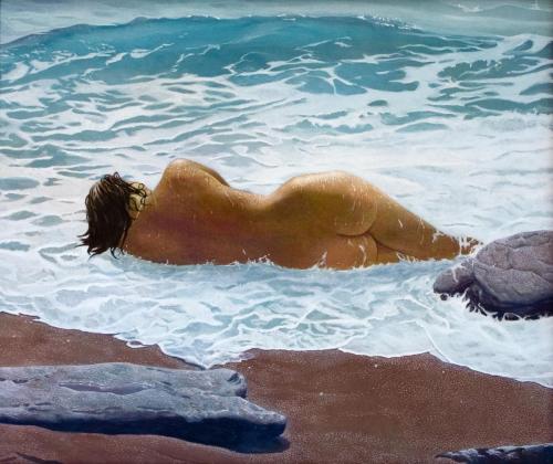 Beached 2006 107 x 96cm - Painting by © Michael Gorman - AmorArt