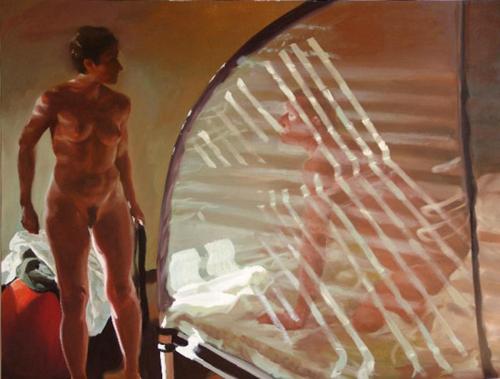 Bedroom Scene #2, They Were Facing Each Other When the Rock Crushed Them, 2003 - Painting Oil on linen by © Eric Fischl - AmorArt