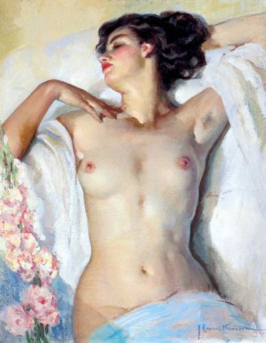 Belleza en reposo - Painting oil on canvas - by © José Cruz Herrera - AmorArt