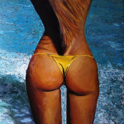 Bermuda Triangle - Painting oil on canvas by © Tatiana von Tauber - AmorArt