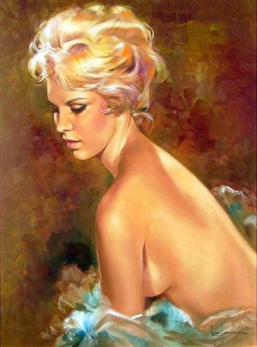 Blond - Painting by © Leo Jansen - AmorArt