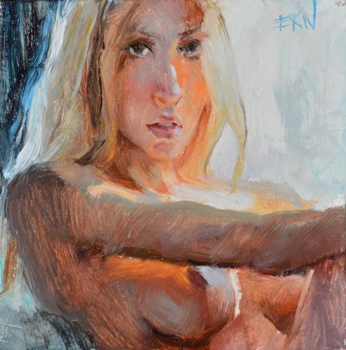 Blonde - Painting by © Eric Wallis - AmorArt