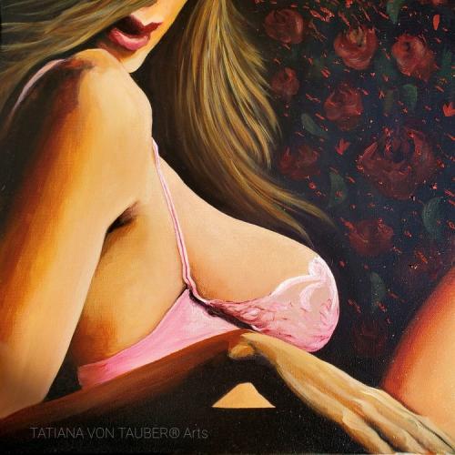 Bosom Blossoms - Painting oil on canvas by © Tatiana von Tauber - AmorArt