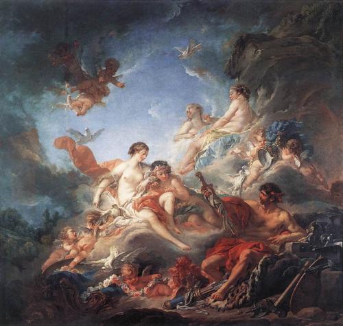 Boucher Vulcan Presenting Venus with Arms for Aeneas - AmorArt