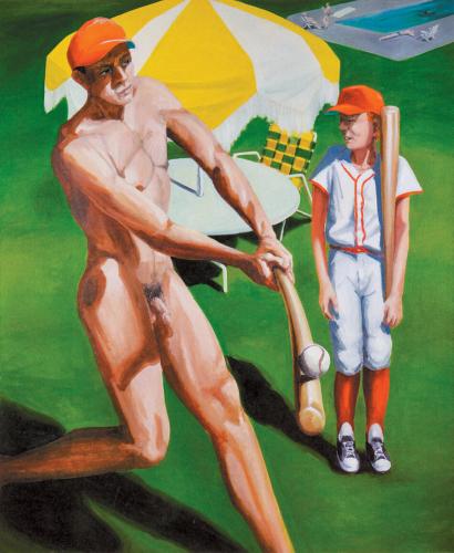 Boys at Bat, 1980 - Painting Oil on Canvas by © Eric Fischl - AmorArt