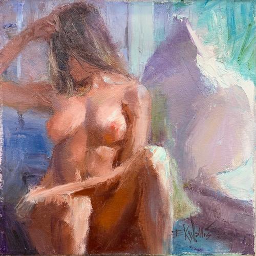 By the North Window - Painting by © Eric Wallis - AmorArt
