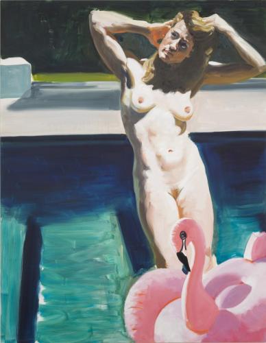 Callie and the Swan Toy, 2016 - Painting Oil on linen by © Eric Fischl - AmorArt