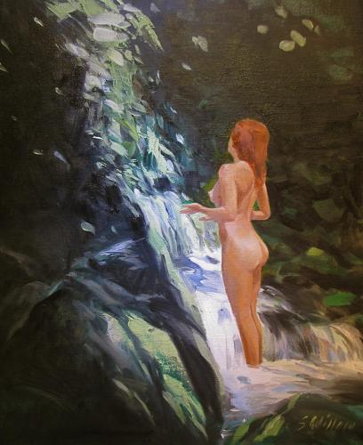Cascade - Painting by © Neal Smith-Willow - AmorArt