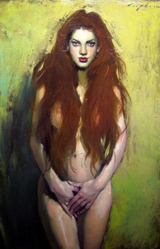 Cascading hair - Painting by © Malcolm T. Liepke - AmorArt