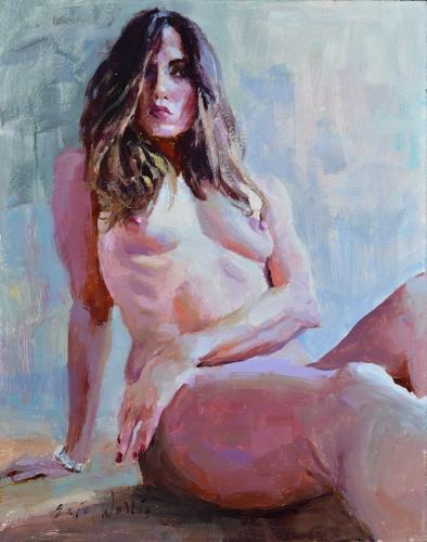 Casually Nude - Painting by © Eric Wallis - AmorArt