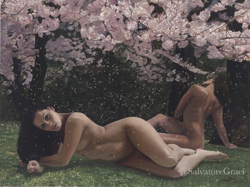 Cherry Blossoms - Painting by © Salvatore Graci - AmorArt