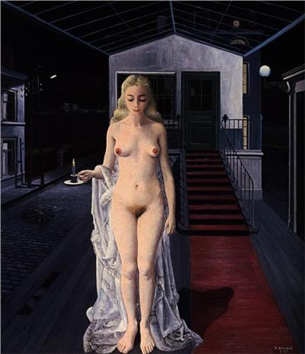 Chrysis - Oil Painting by © Paul Delvaux - AmorArt