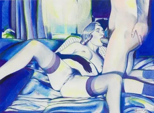 Composizione erotica , 1981 - Patello su carta