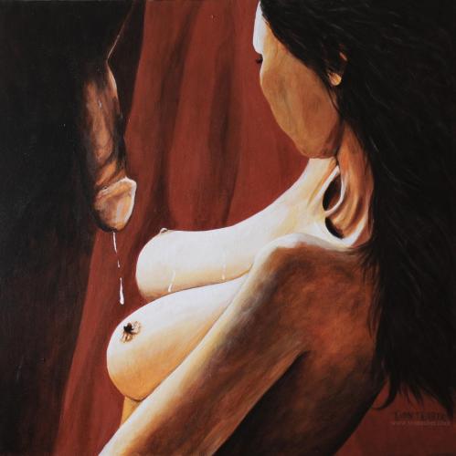 Coupling - Painting oil on canvas by © Tatiana von Tauber - AmorArt