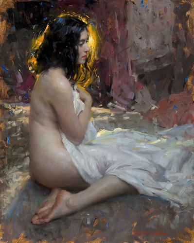 DEEP IN THE NIGHT - Painting Oil on linen by © Bryce Cameron Liston - AmorArt