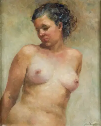 DESNUDO FEMENINO - Painting oil on canvas - by © José Cruz Herrera - AmorArt