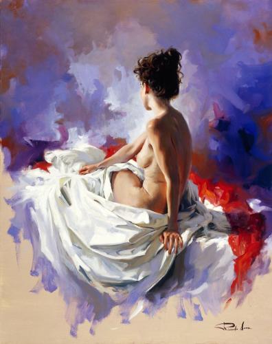 Despertar - Painting oil on canvas by © Ricardo Sanz - AmorArt
