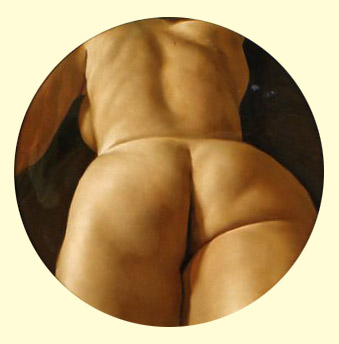 “Distraída” . óleo sobre lienzo . 40 x 40 cm . 2003 - Painting by © Juan Lascano - AmorArt