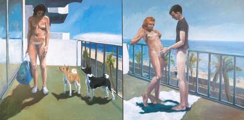 Dog Days, 1983 - Painting Oil on Canvas by © Eric Fischl - AmorArt