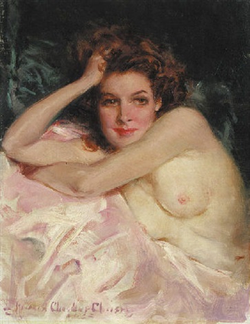 Donna nuda a riposo – HC ChristyHoward Chandler Christy (Duncan Falls, Ohio, USA, 1872-1952) è stato un pittore che, per motivi commerciali, divenne un famoso illustratore.