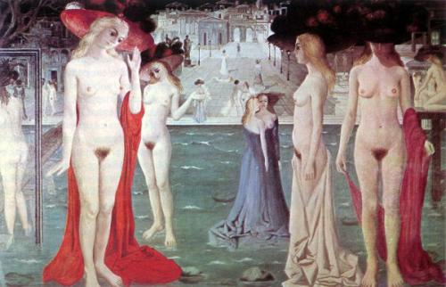 Dryads - Oil Painting by © Paul Delvaux - AmorArt