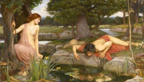 Echo and Narcissus (Waterhouse painting) - AmorArt
