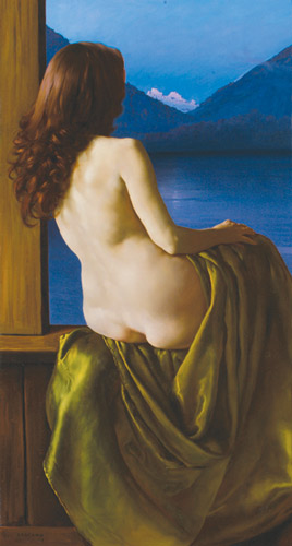 “El Alba” . óleo sobre lienzo . 150 x 80 cm . 2007 - Painting by © Juan Lascano - AmorArt