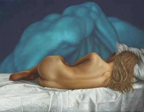 El Sueño de Morfeo - Hyperrealist Painting by © Omar Ortiz - AmorArt