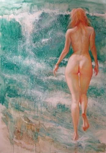Emerald Sea - Painting by © Isabel Mahé - AmorArt