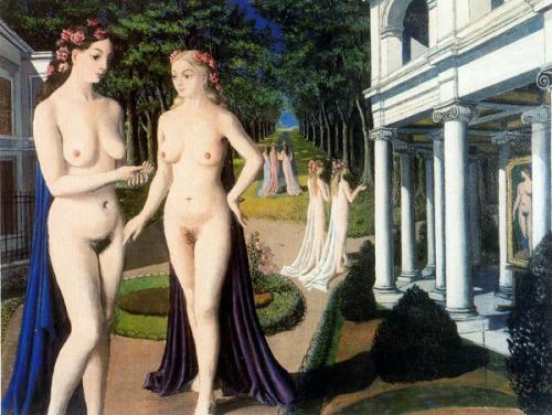 Enigma - Oil Painting by © Paul Delvaux - AmorArt