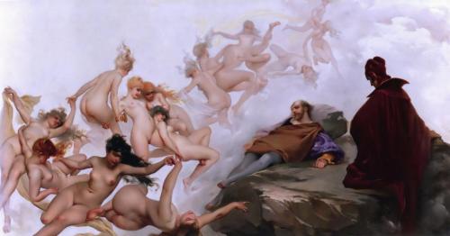 Faust's vision - Painting by © Luis Ricardo Falero - AmorArt