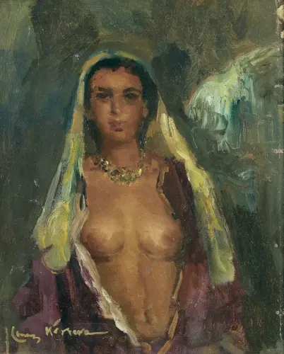 Femme au voile - Painting oil on canvas - by © José Cruz Herrera - AmorArt