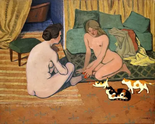 Femmes nues aux chats